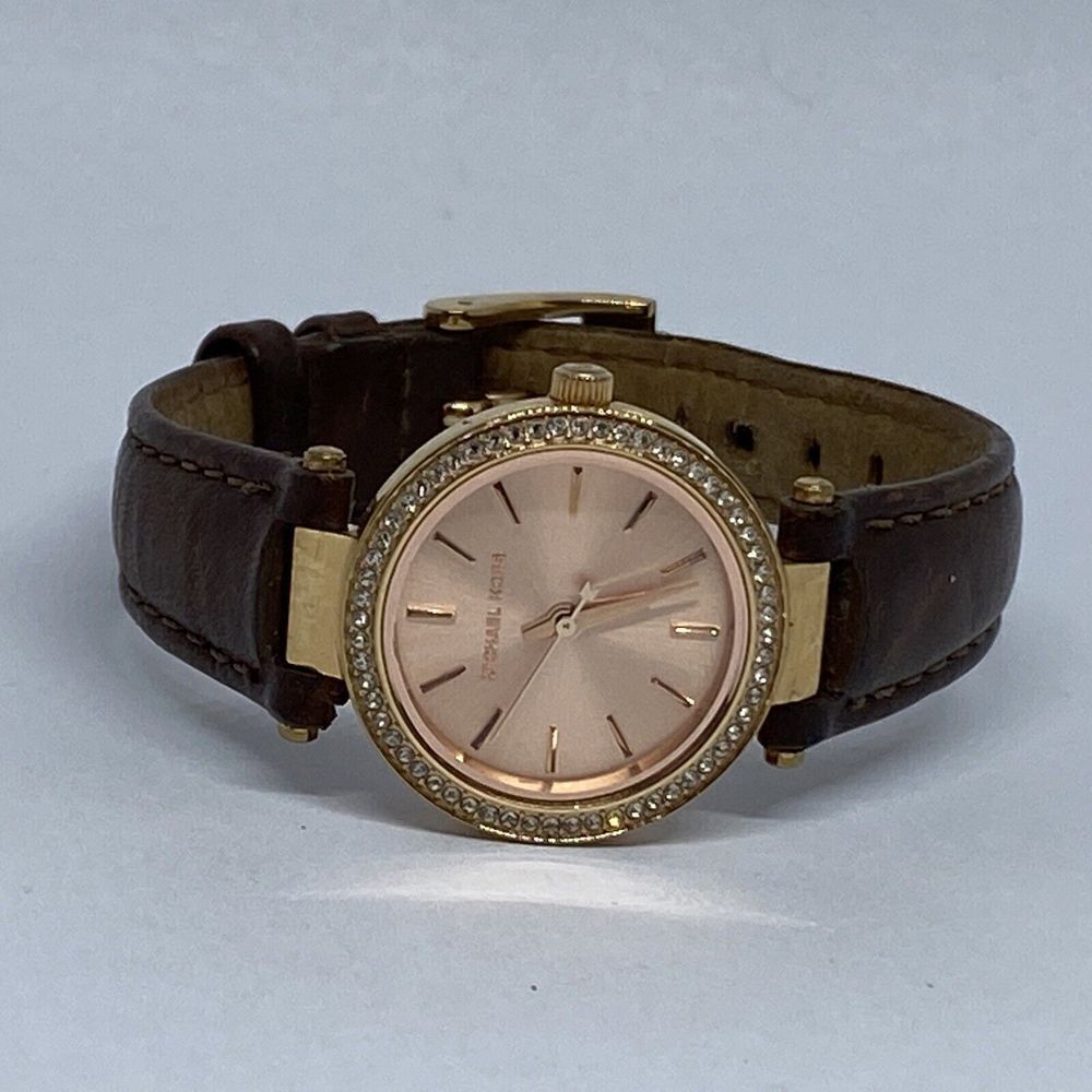 Michael Kors Darci MK2353 Women's Brown Leather Analog Dial Quartz Watch UC510 - Picture 7 of 12